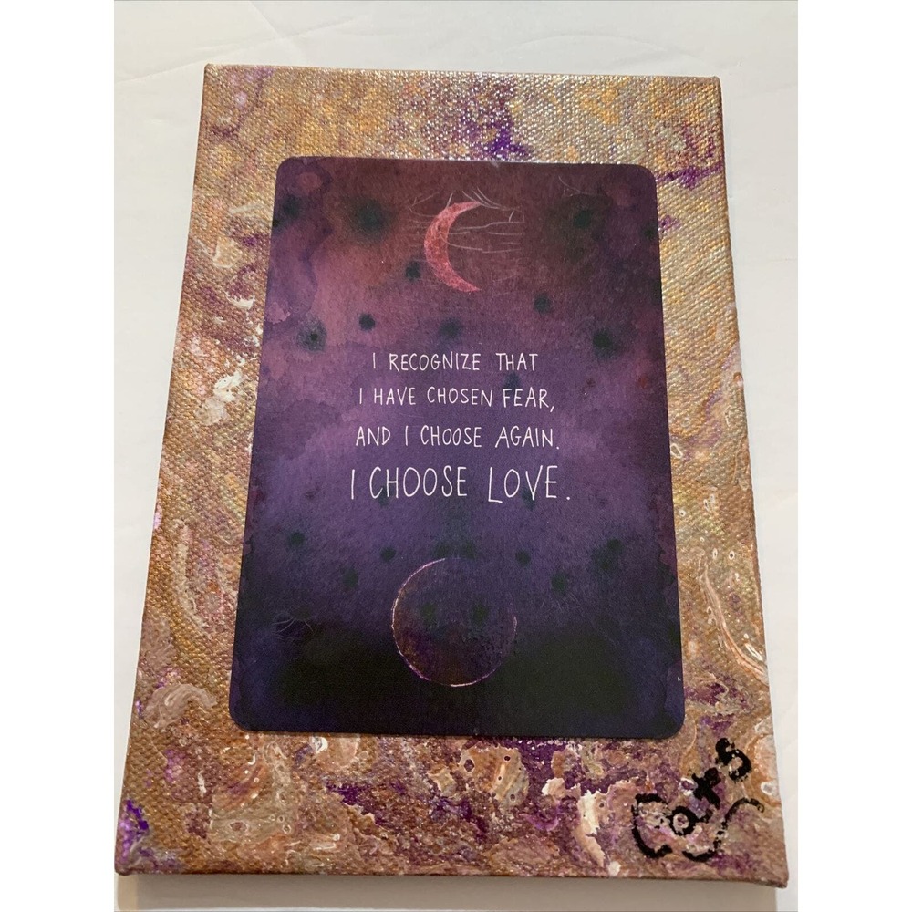 Hand Painted Postcard Postcard Paint Canvas Painting Original Artwork Abstract